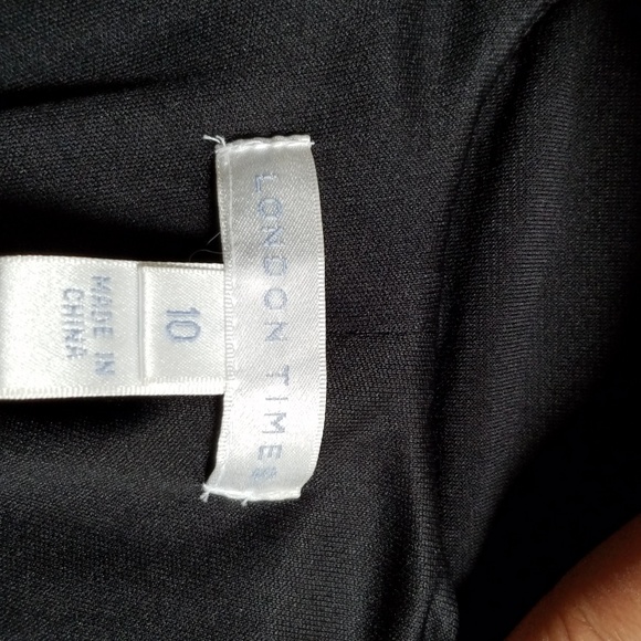 LONDON TIMES BLACK SLEEVELESS DRESS SIZE 10 - Picture 6 of 7